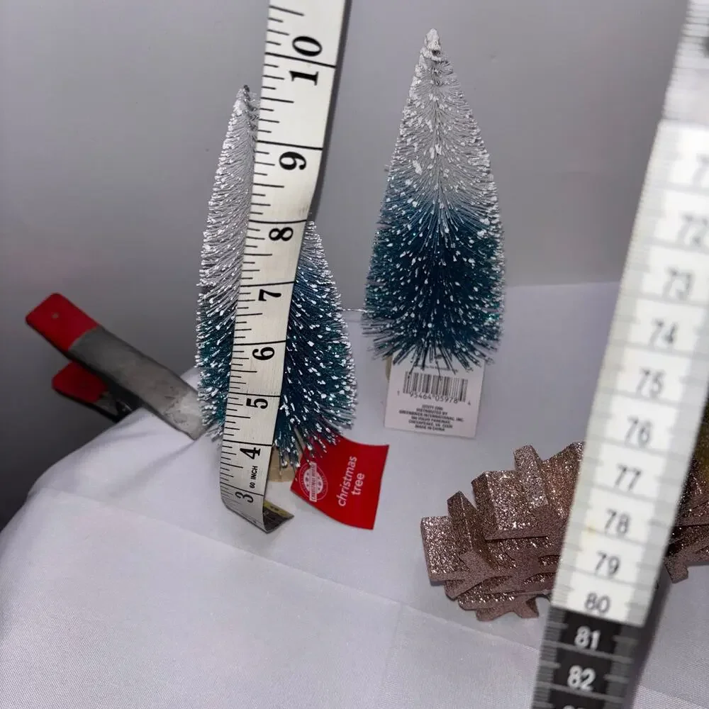 Christmas Glittery Table Top Decorations - 6 Count